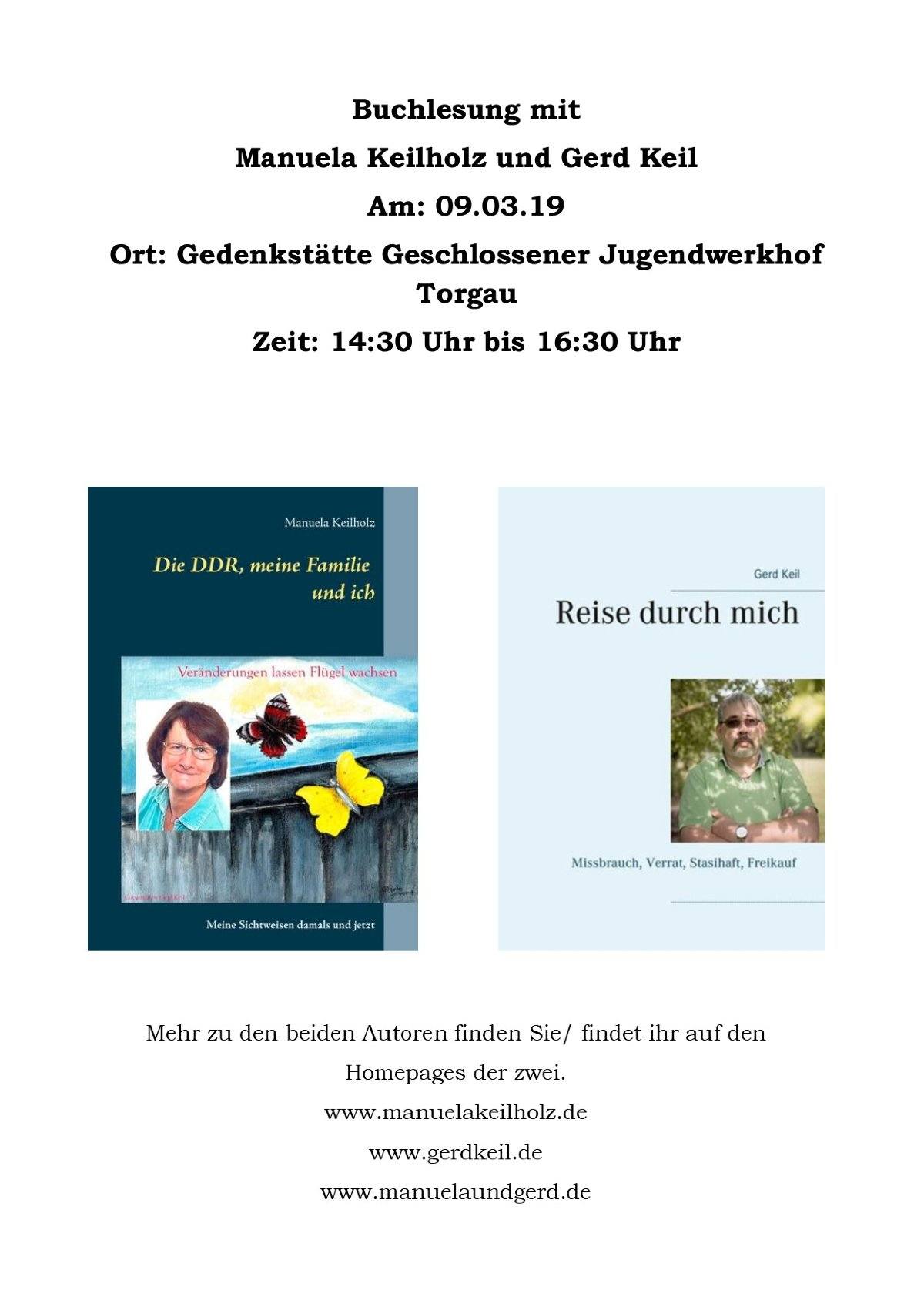 Buchlesung mit Manuela Keilholz und Gerd Keil